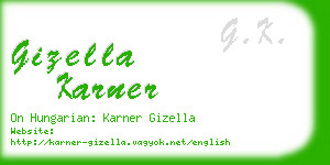 gizella karner business card